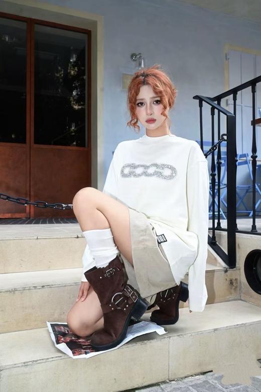 点此购买 GOODBRAND春秋季男女款地图亮片轻奢时尚纯棉长袖卫衣 md 340891 商品图6