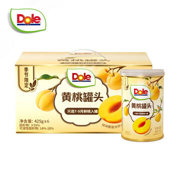 都乐（DOLE）【季节限定】黄桃罐头425g*6罐 水果罐头 水果礼盒 休闲零食 /休闲食品 /罐头食品 /水果罐头 商品图2