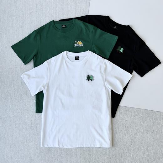 付款减库存，kl户外露营ks *jeon hwangil插画刺绣贴布短袖T恤   插画kl短袖 商品图1