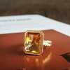 【天然正品】AU750黄金镶天然镂空设计师款近全净体8.79克拉黄水晶戒指 18.5号（戒圈可改）231225TJ36 商品缩略图2