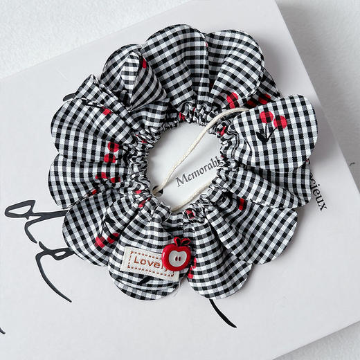 褶皱格纹个性时尚发圈-纪念日百货门店同款169394295 商品图2