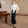 AD高端精致缎面白衬衫女2026新款高级感职业装正式场合两件套裙子 商品缩略图2