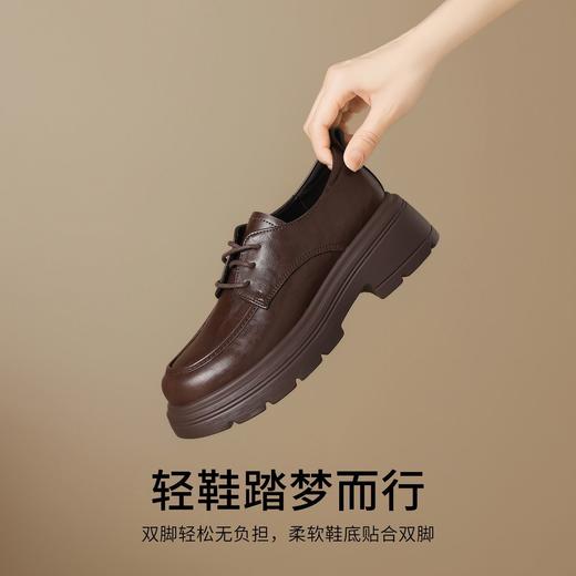ZHR则则英伦单鞋女2026新款秋季时尚软底黑色小皮鞋平底女鞋舒适 商品图3