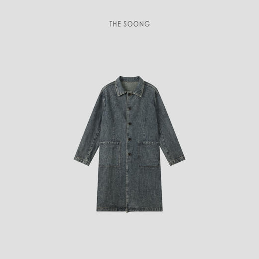 THESOONG|“匠心织造”100%全棉赛络纺10盎司复古水洗牛仔外套HBNZ8363 商品图8