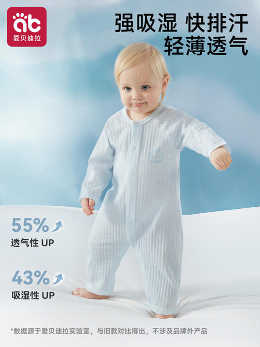 婴儿衣服夏季薄款套装纯棉睡衣春男女多巴胺宝宝空调服长袖连体衣 商品图2
