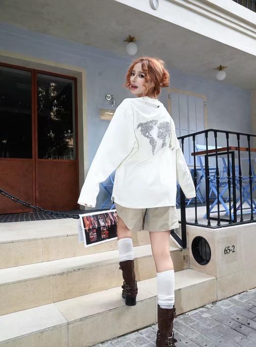 点此购买 GOODBRAND春秋季男女款地图亮片轻奢时尚纯棉长袖卫衣 md 340891 商品图9