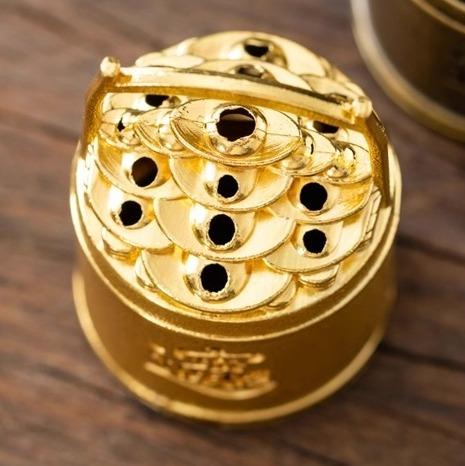 【聚宝盆迷你小香炉】一桶金聚宝盆迷你香炉家用室内熏香高级感国风摆件 商品图3