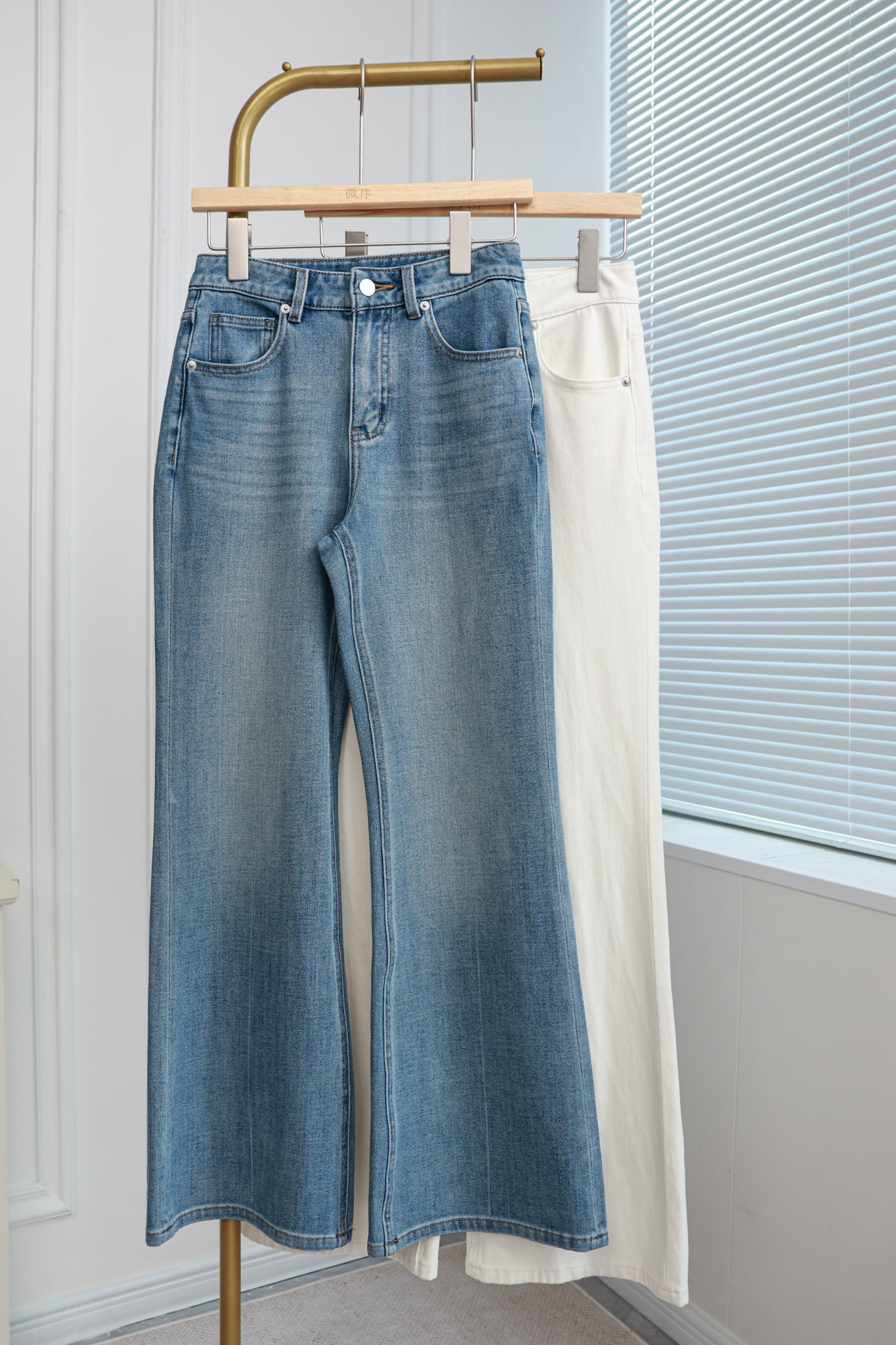 建模神裤|高弹微喇牛仔裤