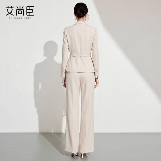 艾尚臣优雅风西装套装女2026新款春季卡其色职业装通勤西服两件套 商品图4