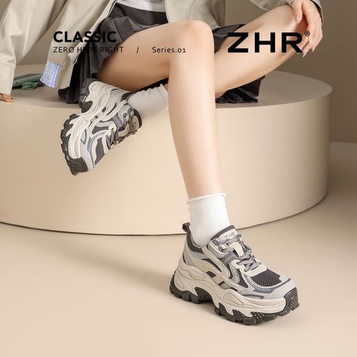 ZHR则则厚底7cm超轻老爹鞋女2026春秋季小个子增高休闲鞋透气运动鞋 商品图9