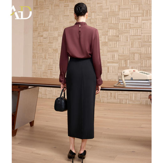AD高端精致天丝衬衫两件套2026新款轻奢高级感出席重要场合的裙子 商品图4