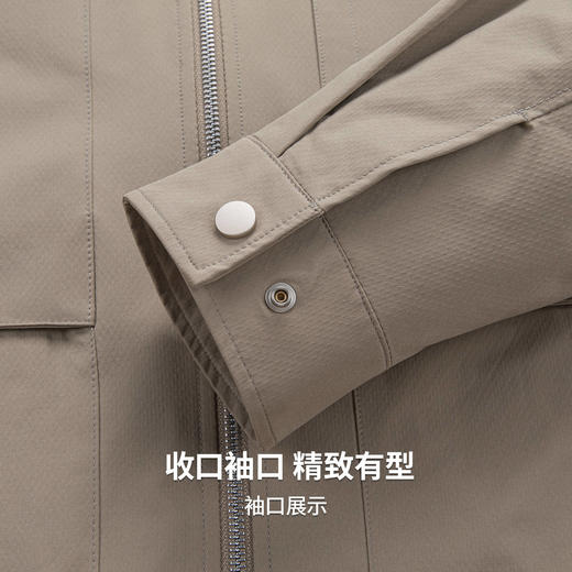 【易打理】圣得西翻领休闲外套男款2026新款春季纯色通勤平整夹克 商品图8
