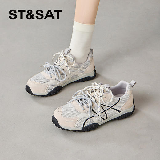 星期六26春新款圆头拼接网面透气运动鞋SSE1112C9S 商品图2