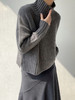 Puree｜#1969 Cocoon Sweater High Neck 羊绒高领茧型厚毛衣 [  白 / 黑  ] 商品缩略图0