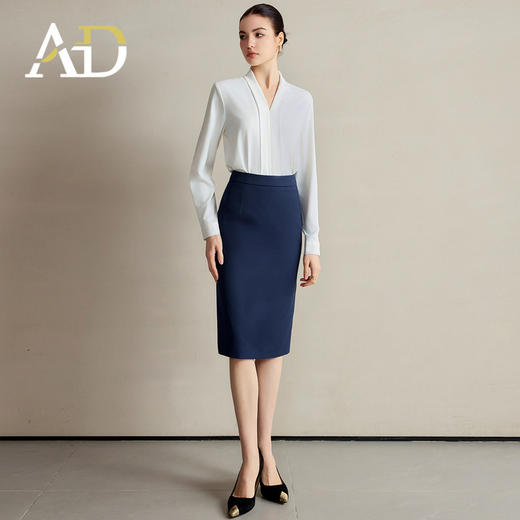 AD白色衬衫半裙套装女春2026新款高级感职业装淡人高知穿搭一整套 商品图3