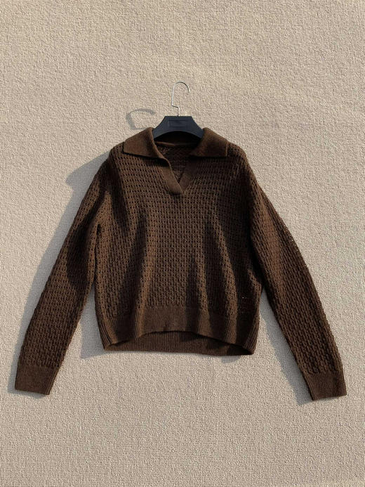初十上新 独家圆正 小禾 牦牛绒 翻领 针织套头衫 商品图8
