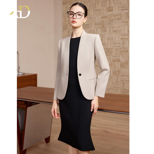 AD高端精致西装套装女春2026新款爆款高级感职场穿搭连衣裙两件套 商品图2