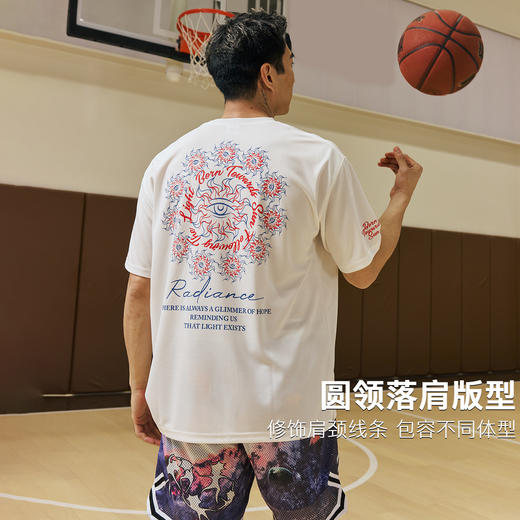 录士LUSHISI向阳而生吸湿排汗运动训练短袖篮球速干骑行服t恤投篮 商品图2