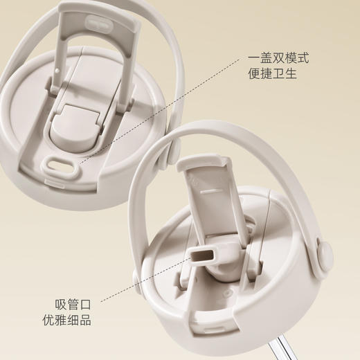 女神礼品热卖中！！【花语“幸福归来】铃兰香颂瓷釉保温杯 双口杯盖 中层316不锈 内层陶瓷层 保温保冷  好看 饮水更健康 商品图3