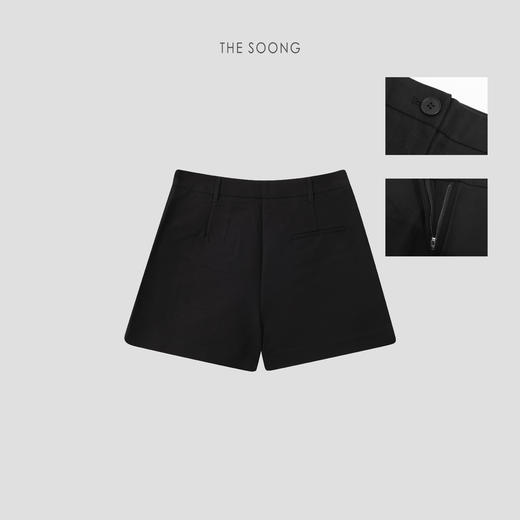 THESOONG|"藏胯显瘦"定制高密棉混纺双层压边舒适直筒短裤HWKZ8758 商品图3
