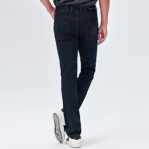 【莫代尔】德鲨男士弹力牛仔长裤2026夏季新款直筒休闲裤 商品图4