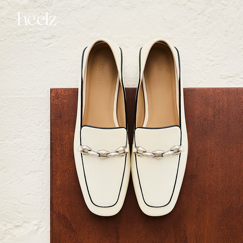 heelz设计师鞋履 | 两穿羊皮几何拼接乐福鞋 2公分