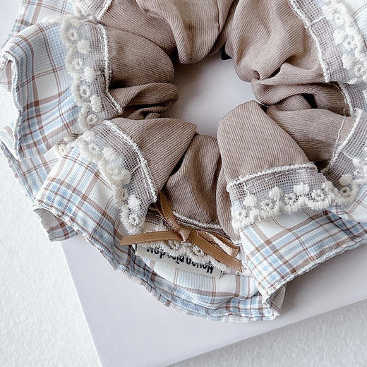 韩系甜美海盐蓝色蕾丝发圈-纪念日百货门店同款169256749 商品图3