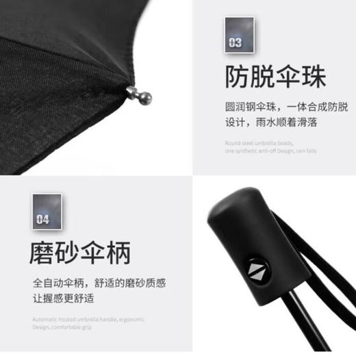 三折全自动雨伞 8骨UV黑胶防晒遮阳伞晴雨两用雨伞 商品图2