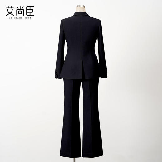 艾尚臣2026新款藏蓝色西装套装女通勤职业装高级感商务风两件套冬 商品图4