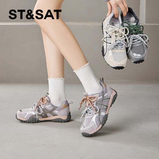星期六26春新款圆头拼接网面透气运动鞋SSE1112C9S 商品图6