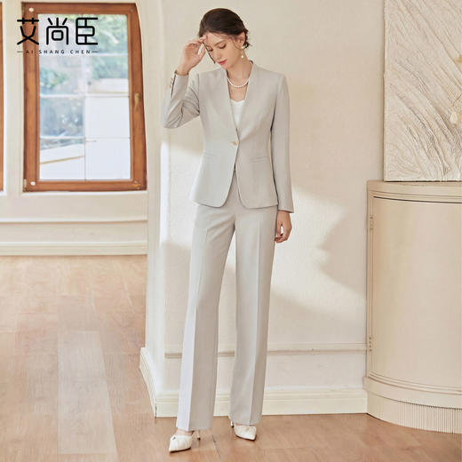 艾尚臣柔系职场 老钱风西装套装女职业装商务通勤高级感气质正装 商品图1