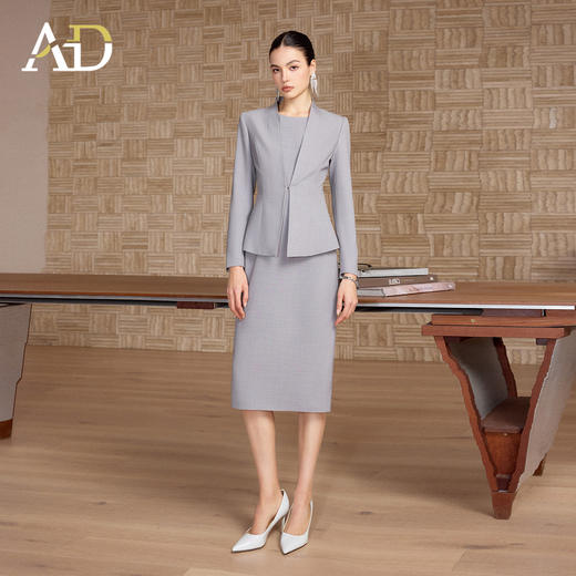AD高端精致西装套装女春季2026新款轻奢高级感职业装连衣裙两件套 商品图2
