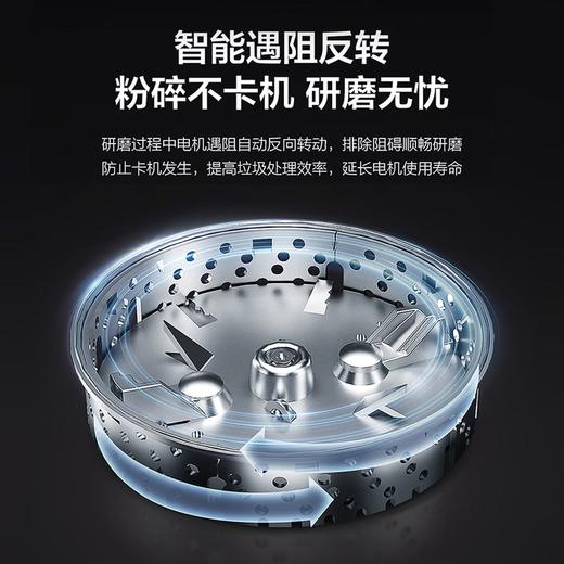 海尔（Haier）智能垃圾处理器家用系列厨房厨余粉碎机降噪五级研磨820W 商品图4