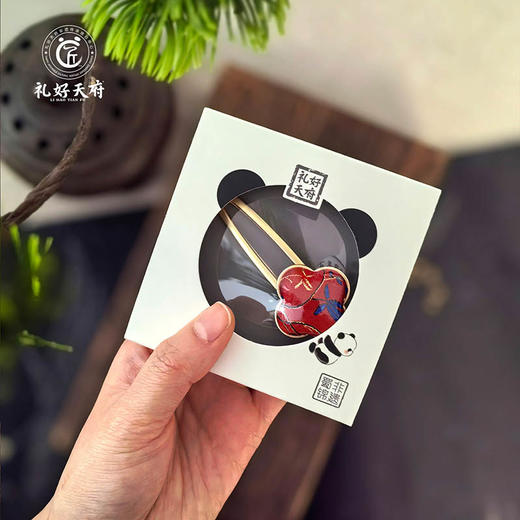 【蜀锦饰品：发夹】礼好天府非遗蜀锦发饰 柿柿如意/萌猫雅韵多款可选 刺绣国风头饰 日常百搭穿搭配饰 传统手工马年中国风特色礼物节日伴手礼礼品 商品图5