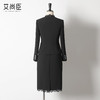 艾尚臣黑色西装套装秋冬职场干练气质女装正式场合职业套裙两件套 商品缩略图4