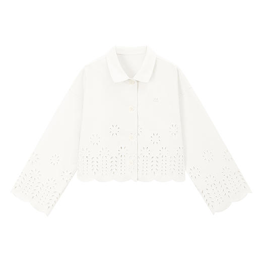 💕春3童装镂空绣花法式牛仔外套 商品图4