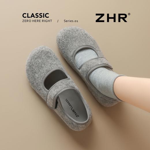 ZHR则则简约魔术贴勃肯鞋女春秋款百搭舒适懒人一脚蹬玛丽珍女鞋 商品图2
