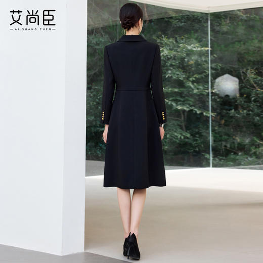艾尚臣2025新款高级感黑色小香风连衣裙法式赫本风收腰显瘦工作服 商品图4