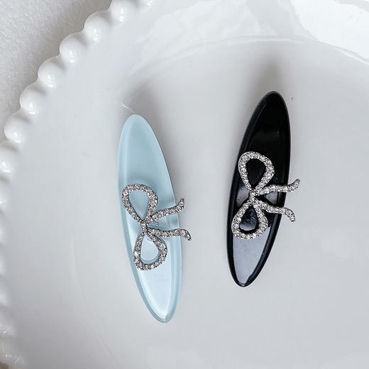 精致佰搭海盐蓝椭圆边夹对装发夹-纪念日百货门店同款169096773 商品图1