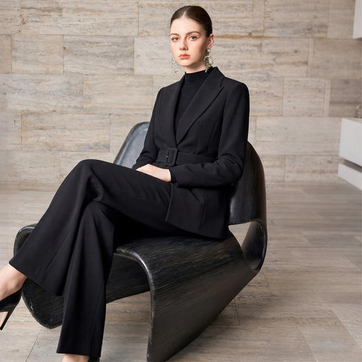 艾尚臣黑色西装套装女高级感职业装商务女神范职场上班通勤穿搭ol 商品图3