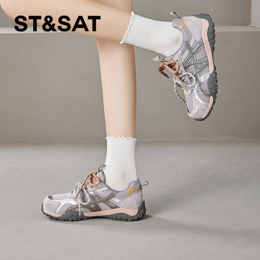 星期六26春新款圆头拼接网面透气运动鞋SSE1112C9S 商品图7