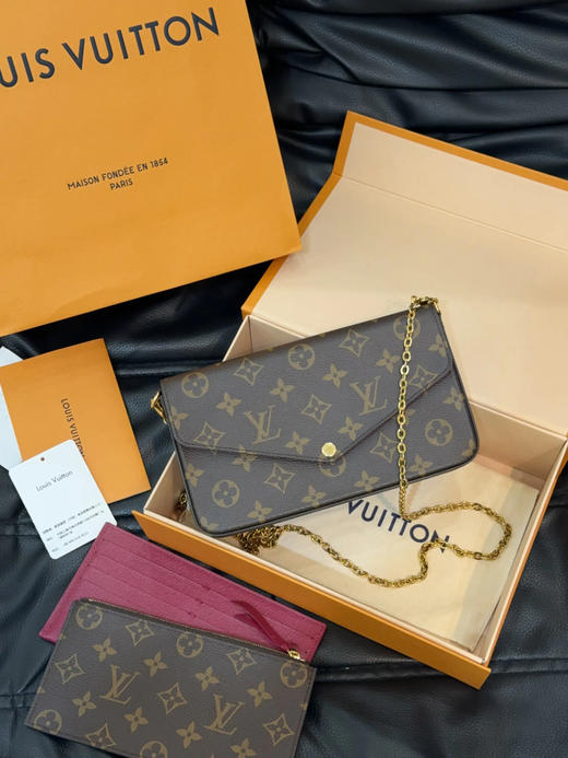 LV 老花 三合一 斜挎包 商品图0