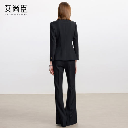 艾尚臣复古西装套装女冬高级感黑色西服两件套优雅主义正装两件套 商品图4