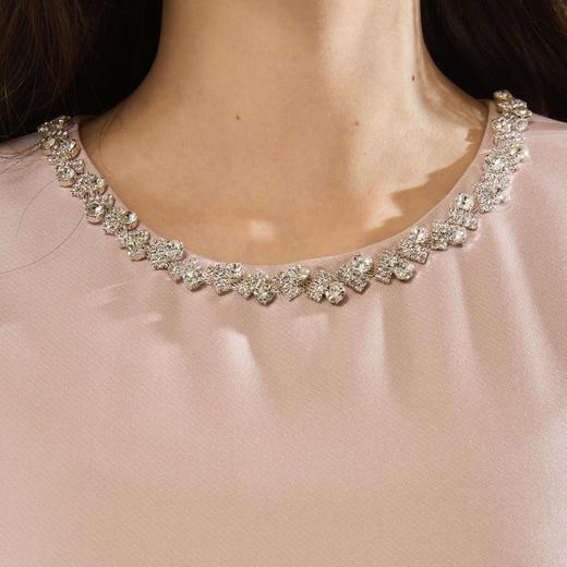 「高货sh」全新升级【铂金会员321/天猫429/差价108】(21902)洛诗琳法式小香风钉珠领连衣裙2026春夏新款收腰显瘦裙子 商品图4