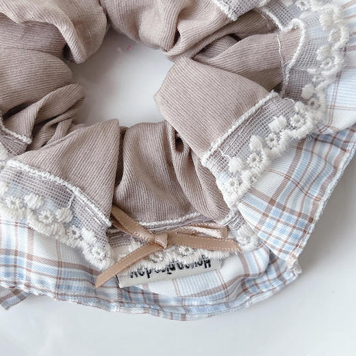 韩系甜美海盐蓝色蕾丝发圈-纪念日百货门店同款169256749 商品图4