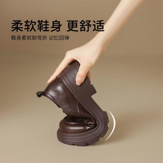 ZHR则则英伦单鞋女2026新款秋季时尚软底黑色小皮鞋平底女鞋舒适 商品图4