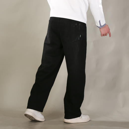 DRONKOO 2026 半松紧腰前不规则刷漆喷色中厚牛仔长裤 商品图3