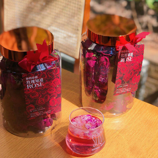 云南高原冻干墨红玫瑰抱抱桶精选大朵冻干锁鲜  自然花香汤色娇艳通透伴手礼送礼首选 商品图4