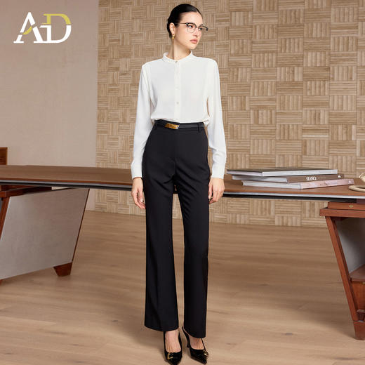 AD正式场合白色衬衫西裤一整套2026春季新款高级感大女主职场穿搭 商品图2