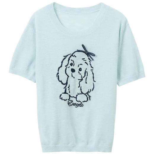 【呼吸麻】三彩2026春季新款蝴蝶结提花针织衫套头毛衫圆领上衣M 商品图4